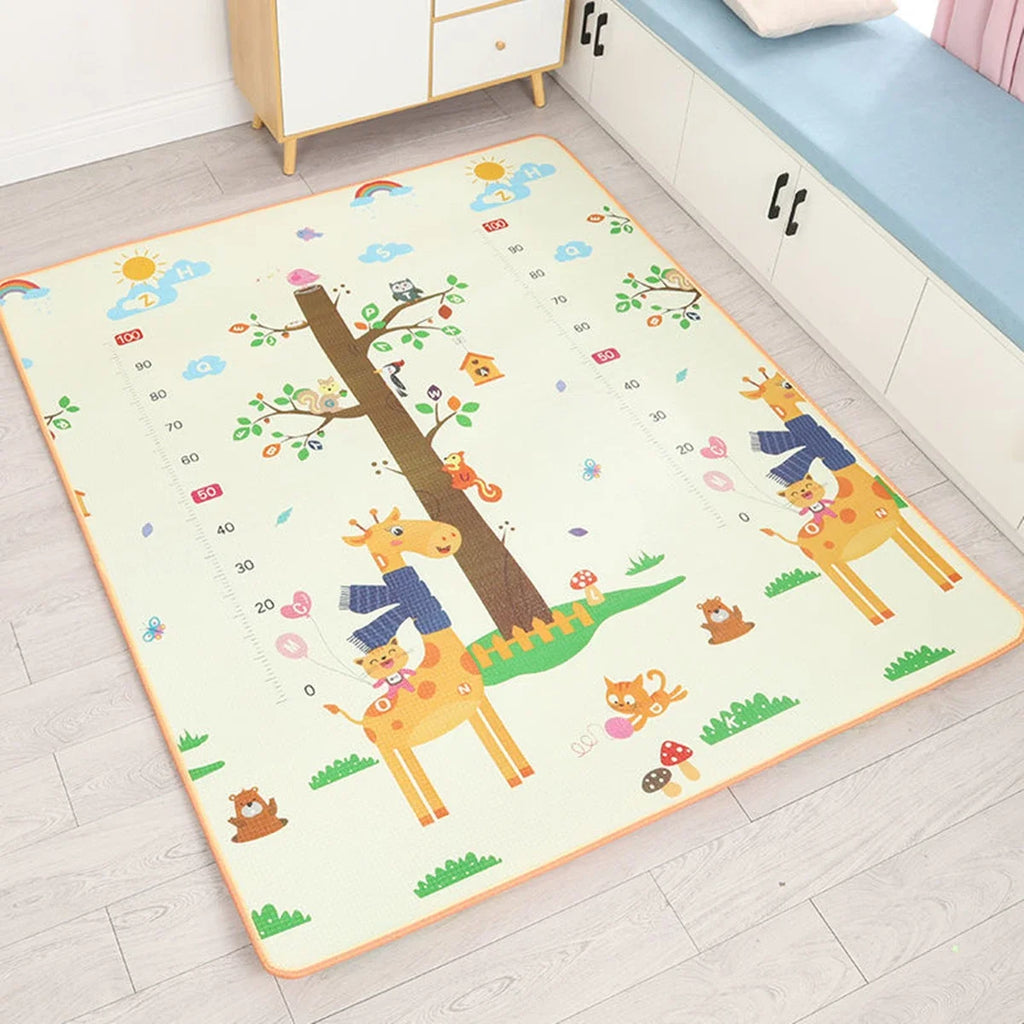 Large Size Double -Sided Pattern Baby Crawling Play Mat Folding Mats Carpet Play Mat for Children'S Safety Rug Playmat 200X180Cm