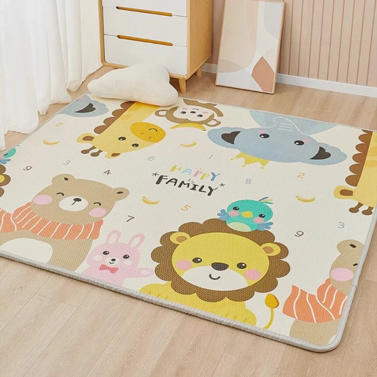 Large Size Double -Sided Pattern Baby Crawling Play Mat Folding Mats Carpet Play Mat for Children'S Safety Rug Playmat 200X180Cm