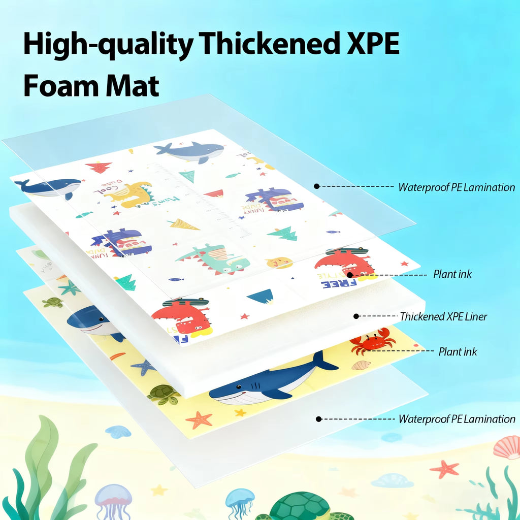 Premium Foldable Baby Play Mat Thick Padded XPE Baby Crawl Mat Safe Waterproof Gyms Play Mat Newborn Children'S Play Carpet