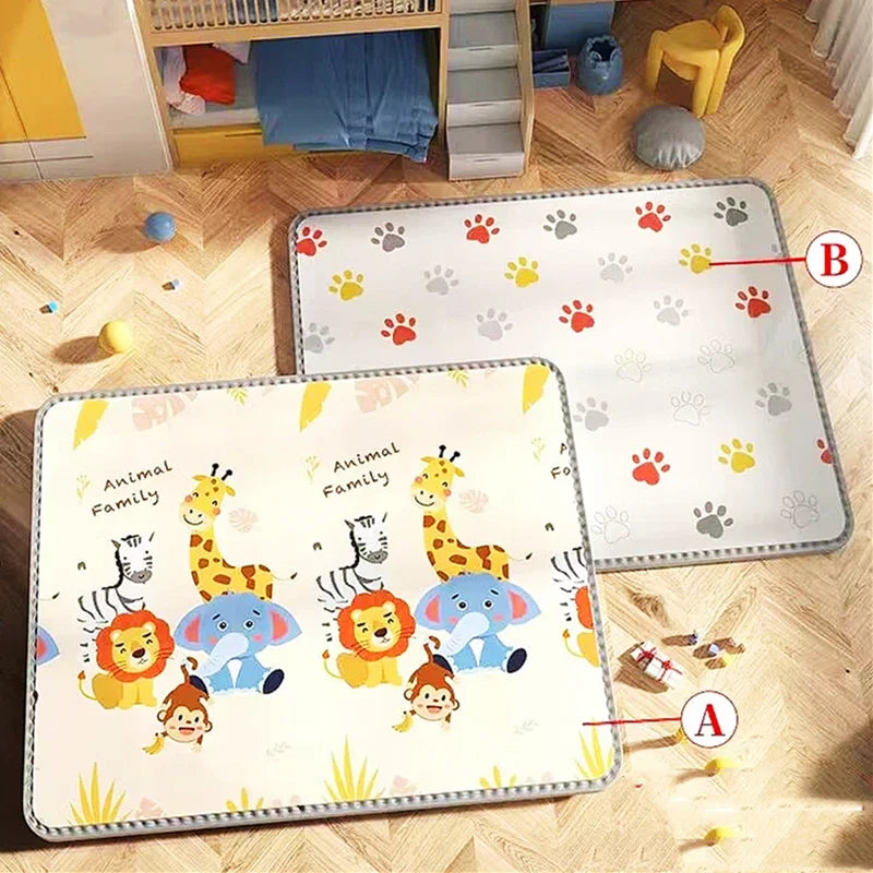 Large Size Double -Sided Pattern Baby Crawling Play Mat Folding Mats Carpet Play Mat for Children'S Safety Rug Playmat 200X180Cm