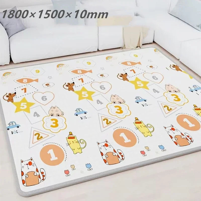 Large Size Double -Sided Pattern Baby Crawling Play Mat Folding Mats Carpet Play Mat for Children'S Safety Rug Playmat 200X180Cm