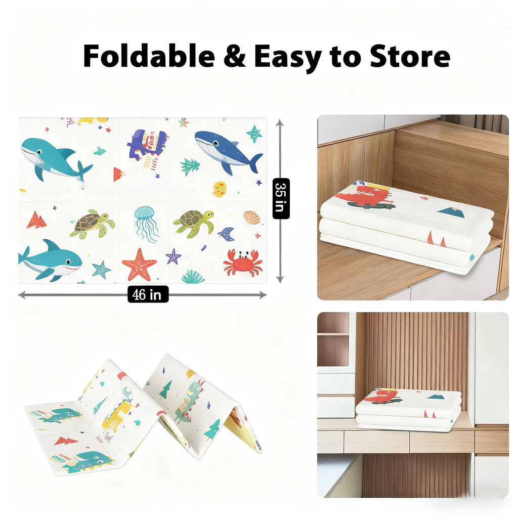 Premium Foldable Baby Play Mat Thick Padded XPE Baby Crawl Mat Safe Waterproof Gyms Play Mat Newborn Children'S Play Carpet